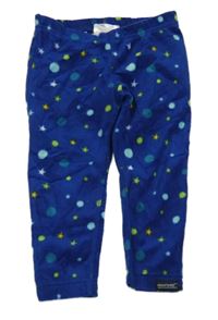 Modré puntíkaté fleecové funkční kalhoty s hvězdami Regatta