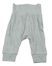 Světlešedé žebrované lehké tepláky H&M