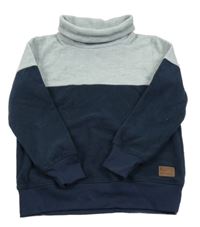 Šedo-tmavomodrá fleecová mikina Yigga