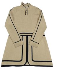 Béžové pletené šaty s proužky Reiss