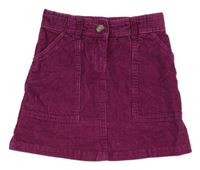 Fialová manšestrová sukně John Lewis