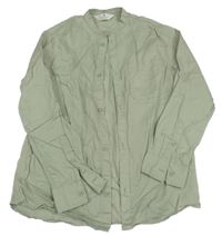 Khaki lněná košile H&M