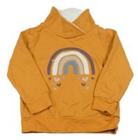 ORanžová mikina s duhou Topolino