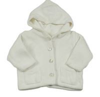 Bílý podšitý propínací svetr s kapucí C&A