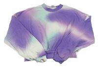 Fialovo-růžovo-modrá crop mikina H&M