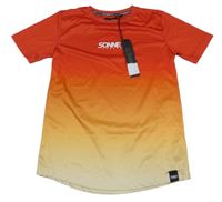 Nové - červeno-oranžové sportovní tričko s logem Sondico