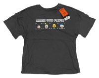 Nové - tmavošedé tričko s Mickey Mousem a Disney postavičkami George