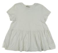 Bílé bavlněné šaty s volány George