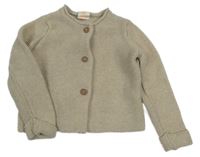 Béžový propínací svetr Hema