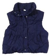 Tmavomodrá zateplená crop vesta H&M
