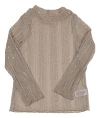 Světlerůžová průhledná třpytivá halenka Next