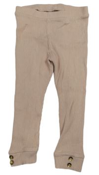 Světlerůžové žebrované tepláky s knoflíky River Island