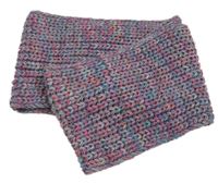 Modro-růžová melírovaná tunelová šála Nutmeg