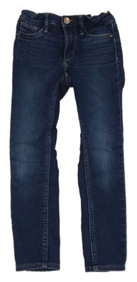 Tmavomodré teplákové skinny rifle Denim Co.