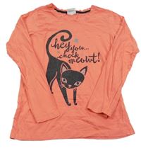Korálové triko s kočkou Yigga