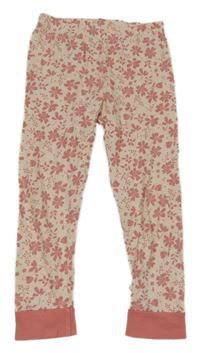 Světlerůžové květované pyžamové kalhoty Mothercare