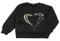 Černá mikina se srdcem 