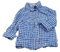 Modro-bílá kostkovaná košile H&M