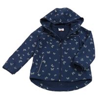 Tmavomodrá softshellová bunda s motýlky a kapucí Topolino