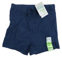 Nové - Tmavomodré bavlněné kraťasy Primark