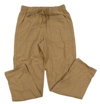 Hnědé plátěné kalhoty H&M