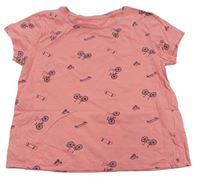 Růžové tričko s koly C&A