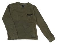 Hnědá vzorovaná mikina s kapsou Firetrap