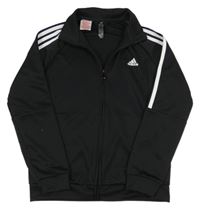 Černá propínací sportovní mikina s logem Adidas 