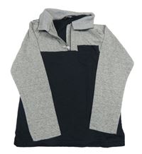 Černo-šedé polo triko George 