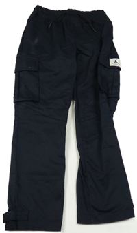 Tmavomodré plátěné cargo kalhoty Nike Jordan