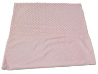 Světlerůžová minky deka s puntíky 