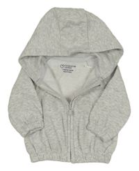 Šedá propínací mikina s kapucí Primark 