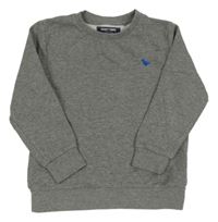 Šedá melírovaná mikina s dinosaurem Next