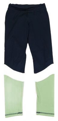 Tmavomodro-světlezeleno-bílé sportovní legíny Yigga