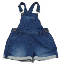 Tmavomodré laclové teplákové riflové kraťasy Lupilu