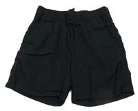 Černé plátěné kraťasy H&M