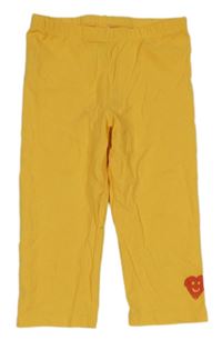 Okrové capri legíny se srdíčkem TCM 