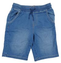 Modré teplákové riflové kraťasy Denim Co. 