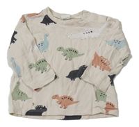 Béžové triko s dinosaury H&M