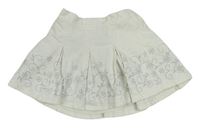 Bílá manšestrová sukně s vločkami a vzorem Mothercare