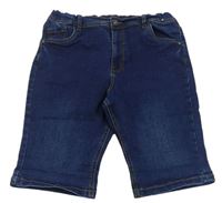 Tmavomodré skinny teplákové riflové kraťasy Denim Co.