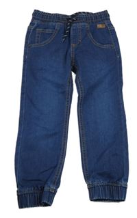 Tmavomodré cuff teplákové rifle Topolino