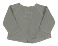 Šedá fleecová mikina s kapsou Bonpoint