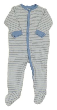 Bílo-modrý pruhovaný overal H&M