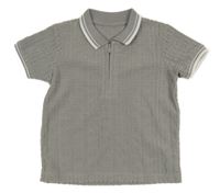 Šedé vzorované polo tričko Matalan