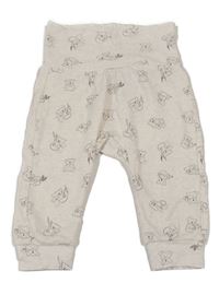 Světlebéžové melírované turecké tepláky s koalami H&M