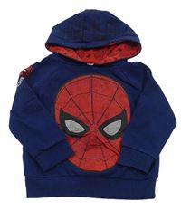 Tmavomodrá mikina Spiderman s kapucí Marvel