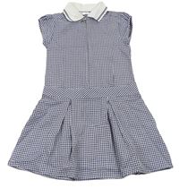 Modro-bílé kostkované šaty s límečkem M&S