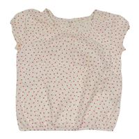 Bílá puntíkatá halenka H&M
