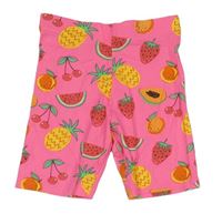 Neonově růžové elastické kraťasy s ovocem Primark